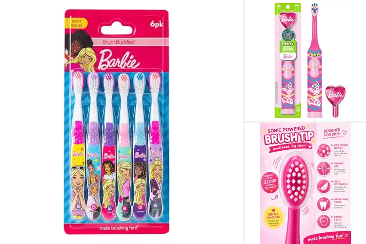 Detailed view of best Barbie toothbrushes for Fun, Healthy Smiles