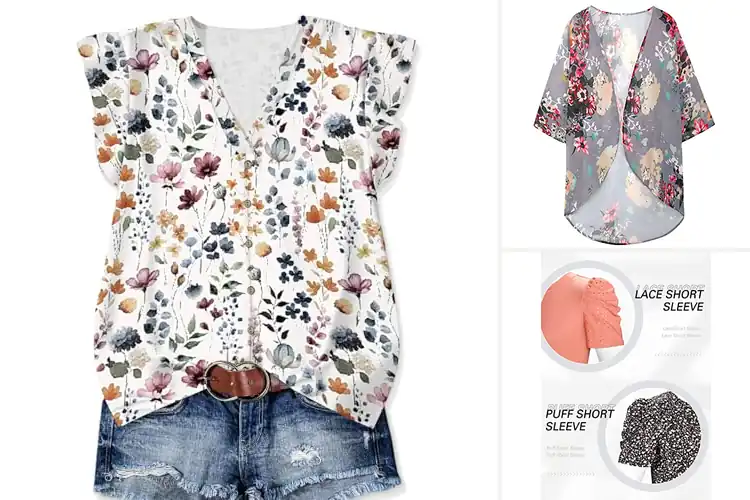 Detailed view of Best Casual Floral Tops