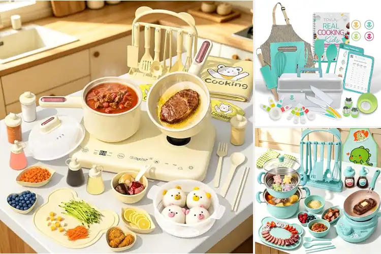 Detailed view of best kids cooking sets: Safe, fun, educational play