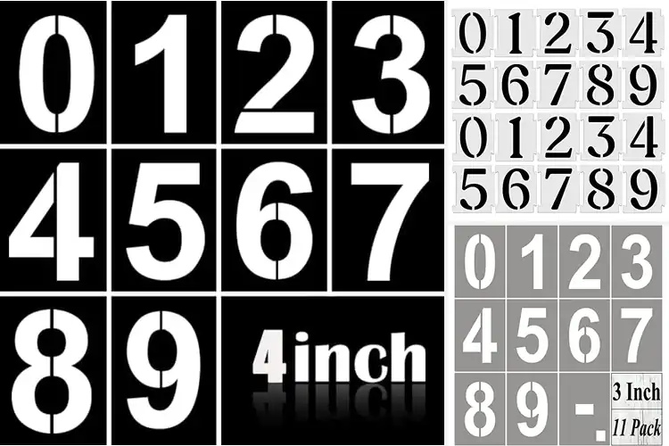 Detailed view of Best Mailbox Number Stencils