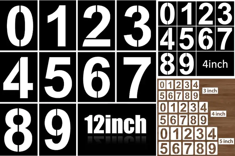 Detailed view of Best Number Stencils